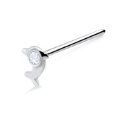 Stone Fish Silver Straight Nose Stud NSKA-81